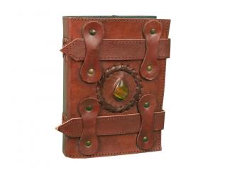 Celtic Leather journal Soft Leather Strap Journal Hand Made paper with Beautiful Stone Leather Note Book Classic Vintage Look Book